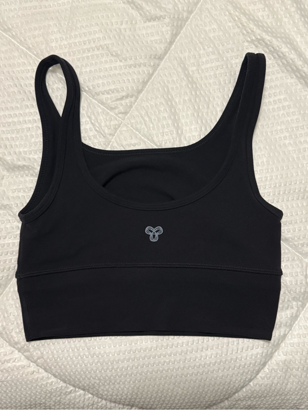TNA Black Scoop Neck Sports Bra - XS